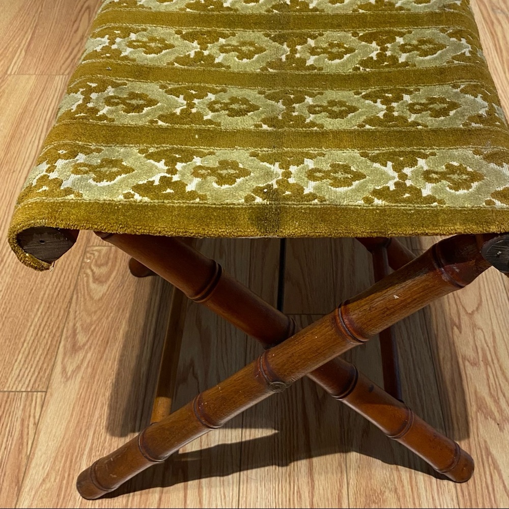 1930’s vintage folding bamboo stool.